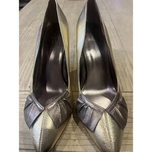 Seychelles Women's Silver Wedge Heels Size 10 Open Toe Party Shoes